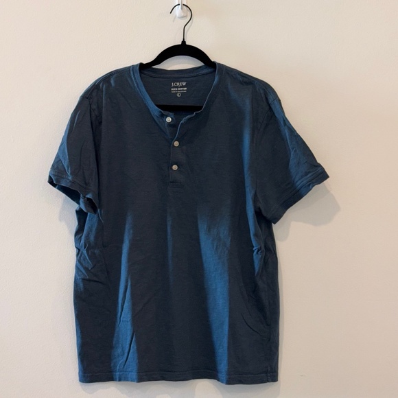 Mens Large Blue J. Crew Henley - Picture 2 of 3